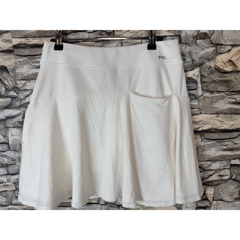RLX Ralph Lauren Women's White Athletic Skort Zip Pockets Sz S - Picture 3 of 9